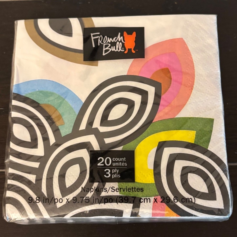 Jackie Shapiro for French Bull | Foli Feuillage 20 Paper Cocktail Napkins | NEW
